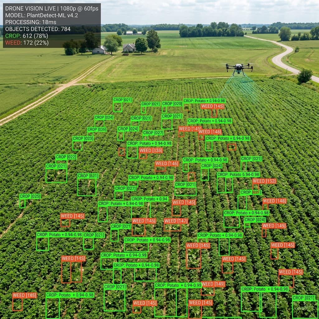 Illustration projet : Détection d'Ambroisie par Drone (POC)